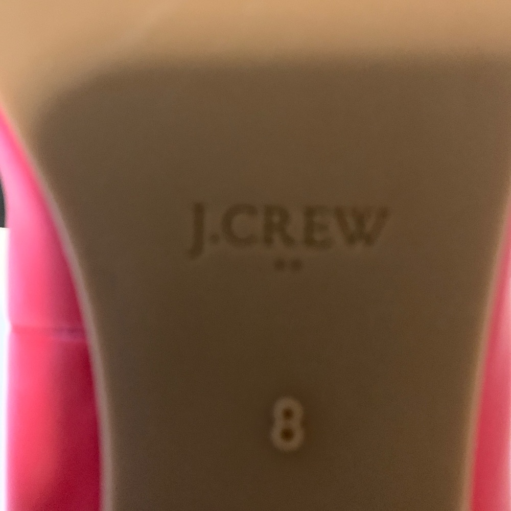 J. Crew Lizzie Leather Flats Dark Poppy Size 8 BNIB - Picture 5 of 9